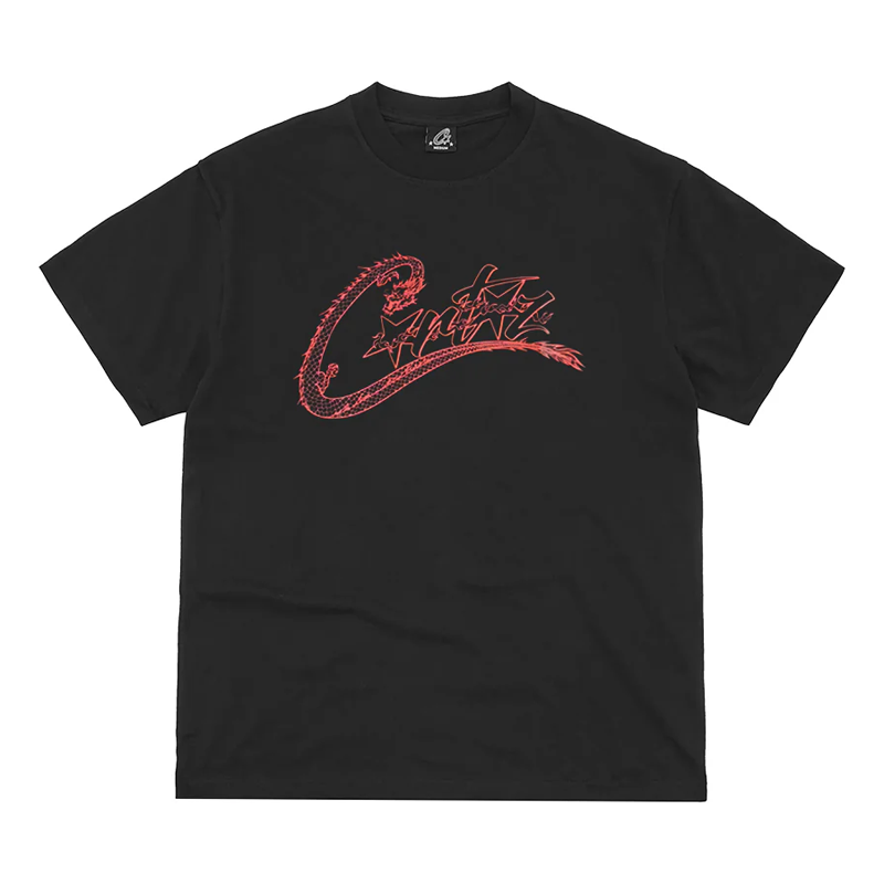 Corteiz Dragon Allstarz Tee 'Black/Red' – Statement Streetwear