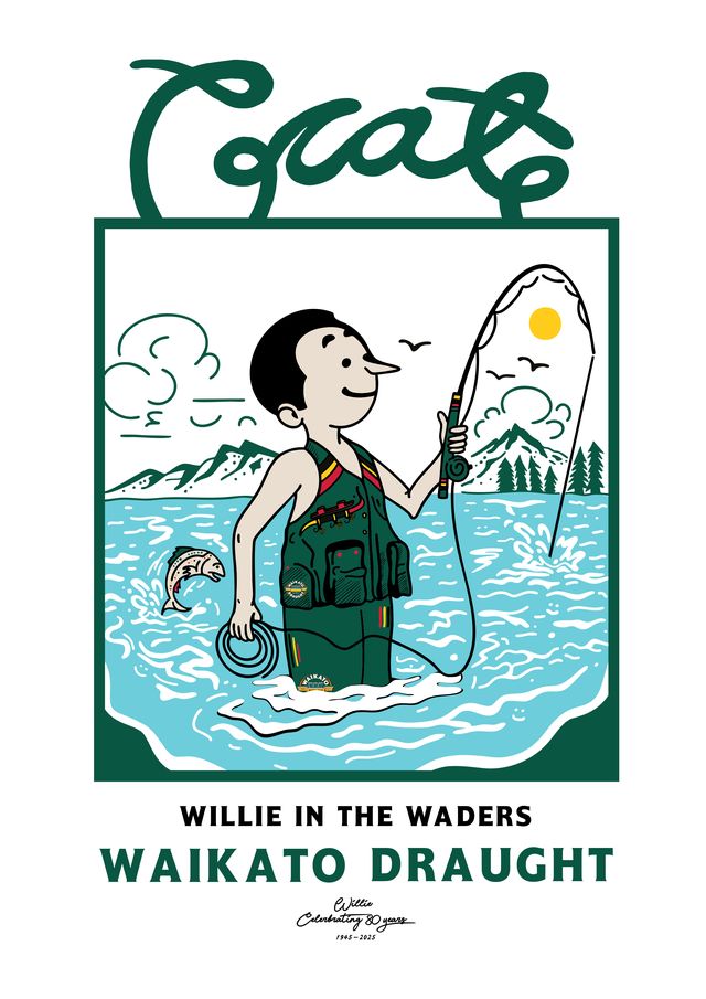 Crate X Willie The Waiter Waders Tee 'Black'