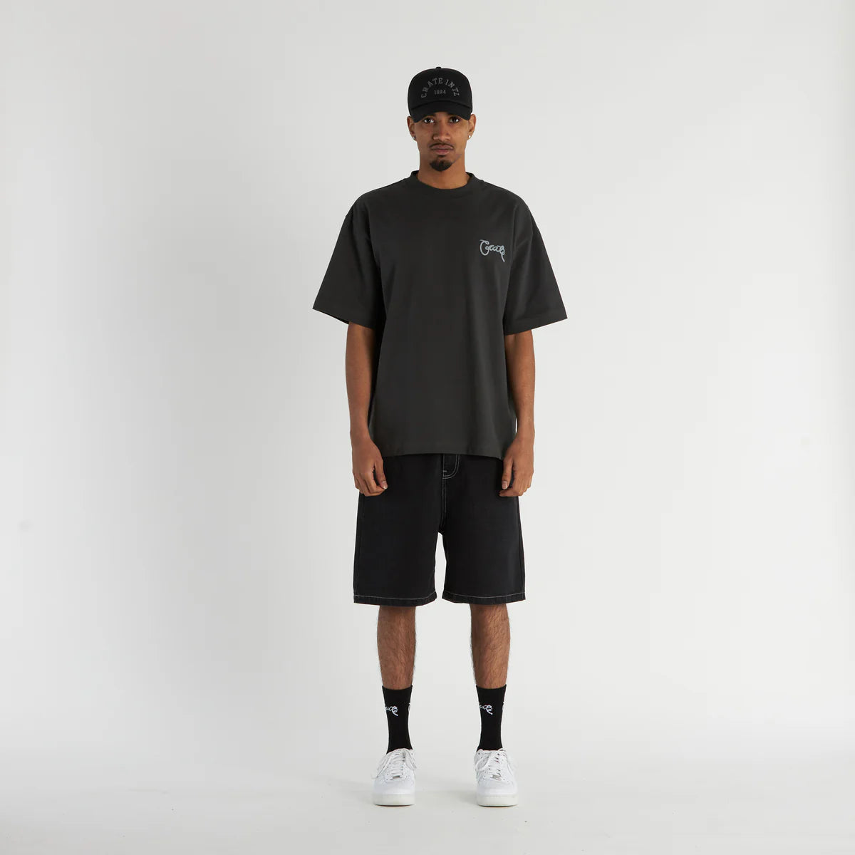 Crate Denim Shorts 'Aged Black'