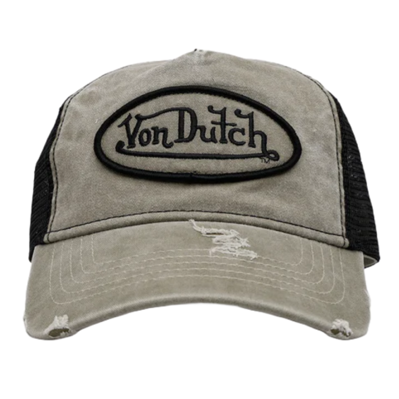 Von Dutch Unstructured Snapback Trucker 'Washed Khaki'