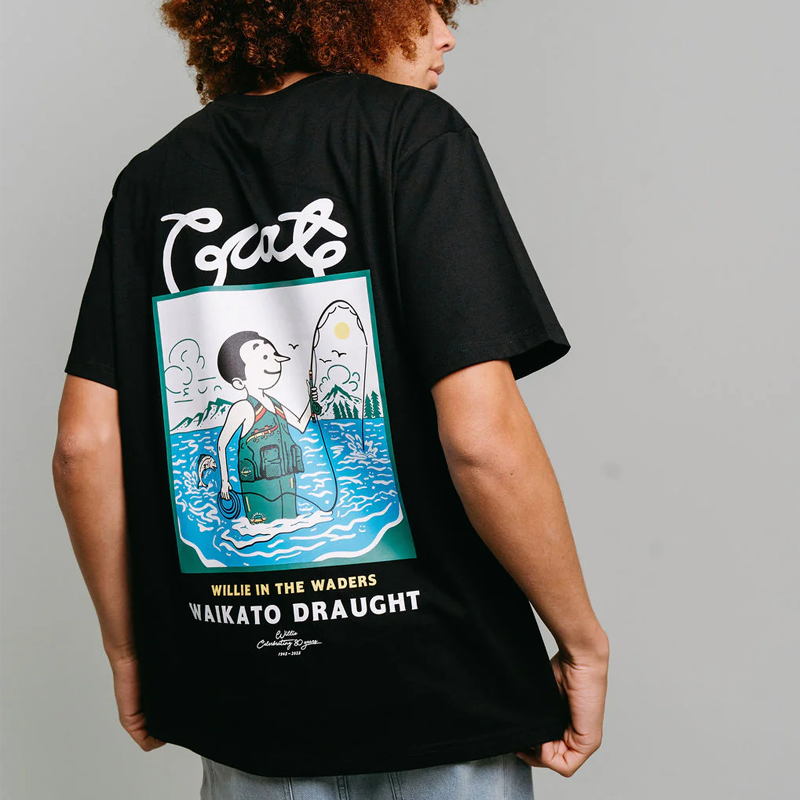 Crate X Willie The Waiter Waders Tee 'Black'