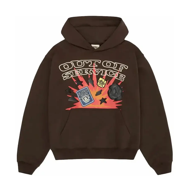 Broken Planet Out Of Service Hoodie 'Brown'