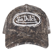 Von Dutch Distressed Dad Cap 'Brown Real Tree Camo'