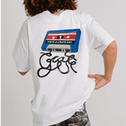 Crate Script Cassette Box Fit Tee 'White'