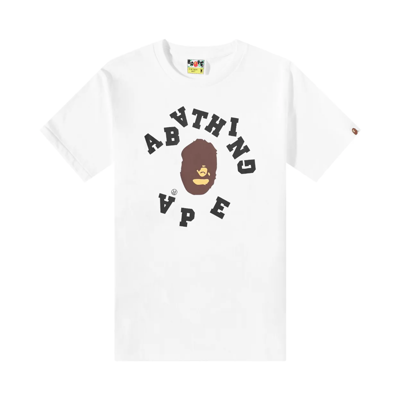 Bape Broken College Tee 'White'