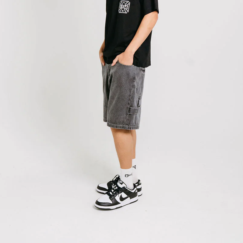 Crate Carpenter Denim Shorts 'Black Acid'