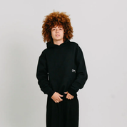 Crate Stamp Script Box Fit Hoodie 'Black'