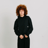 Crate Stamp Script Box Fit Hoodie 'Black'