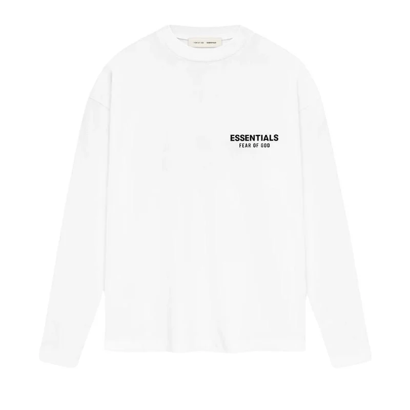 Fear of God Essentials Classic Long Sleeve T-Shirt 'Bright White' (2025)