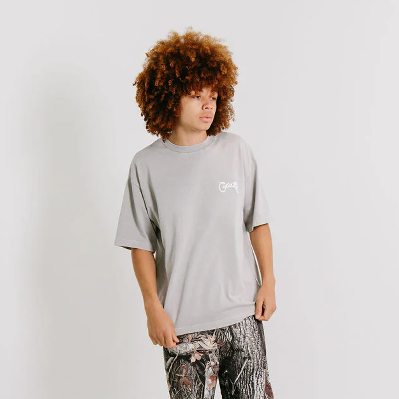 Crate Scripted Box Fit Tee 'Grey Wash'