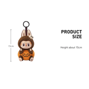 Pop Mart Labubu Happy Halloween Party Series-Sitting Pumpkin Vinyl Plush Pendant