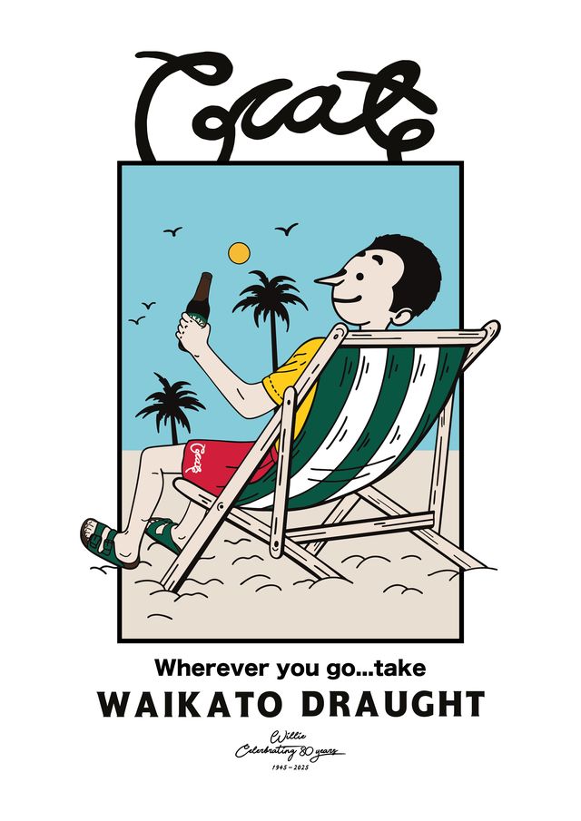 Crate X Willie The Waiter Beach Tee 'Black'