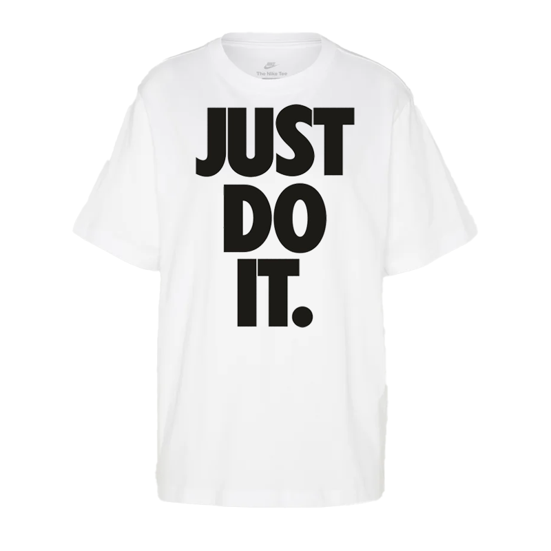 Nike Just Do It Block Tee 'White/Black'