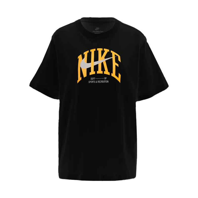 Nike Sportswear Department Tee 'Black Orange/Grey'