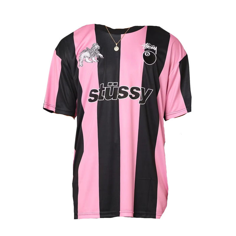 Stussy Football Tee 'Pink Black'