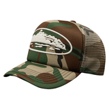 Corteiz Puff Print Trucker 'Woodland Camo'