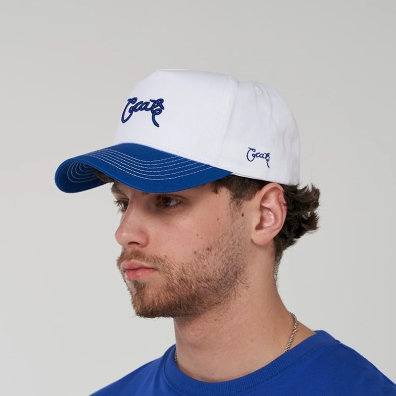 Crate Scripted Snapback Cap 'White/Blue'