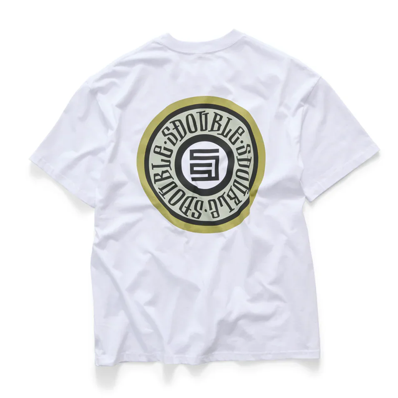 S/Double Track Dot Tee 'White/Green'