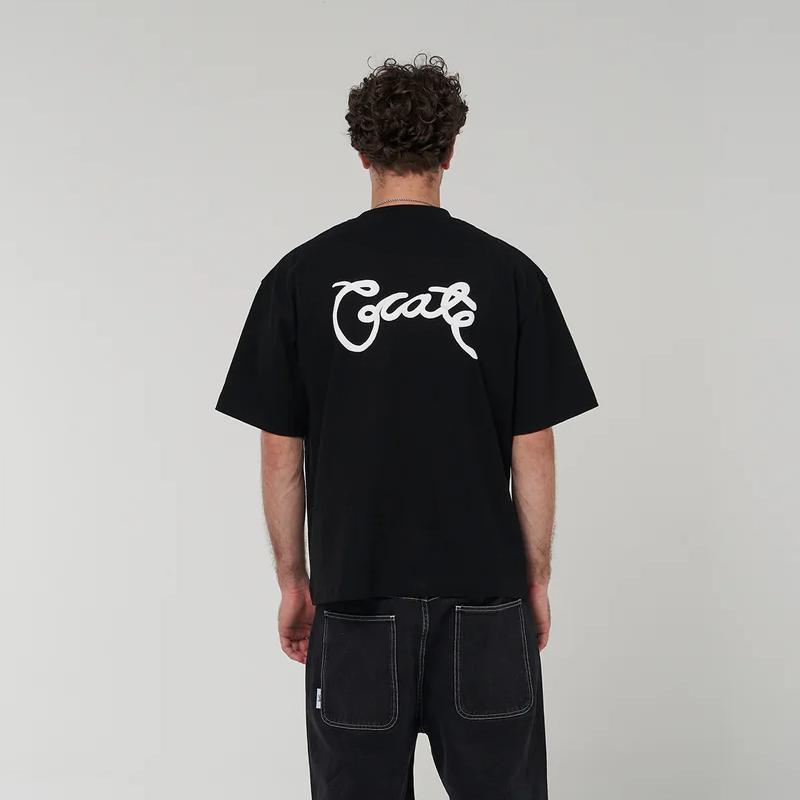 Crate Scripted Box Fit Tee 'Black'