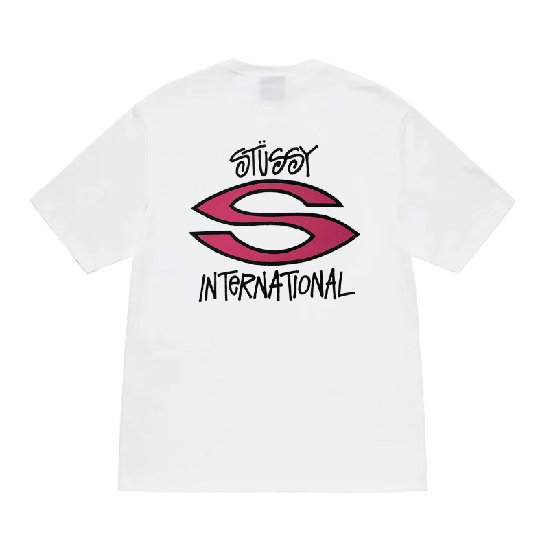 Stussy International Tee 'White/Pink'