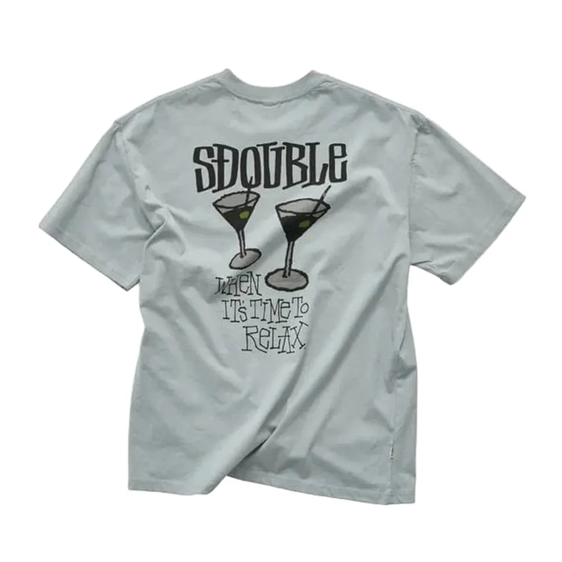S/Double Time To Relax Tee 'Dusty Blue'