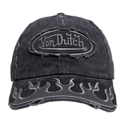 Von Dutch Flames Dad Cap 'Washed Black'