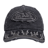 Von Dutch Flames Dad Cap 'Washed Black'