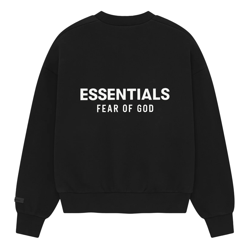 Fear of God Essentials Classic Crewneck 'Jet Black' (2025)