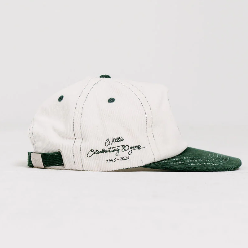 Crate x Willie the Waiter Cord Snapback 'White/Green'