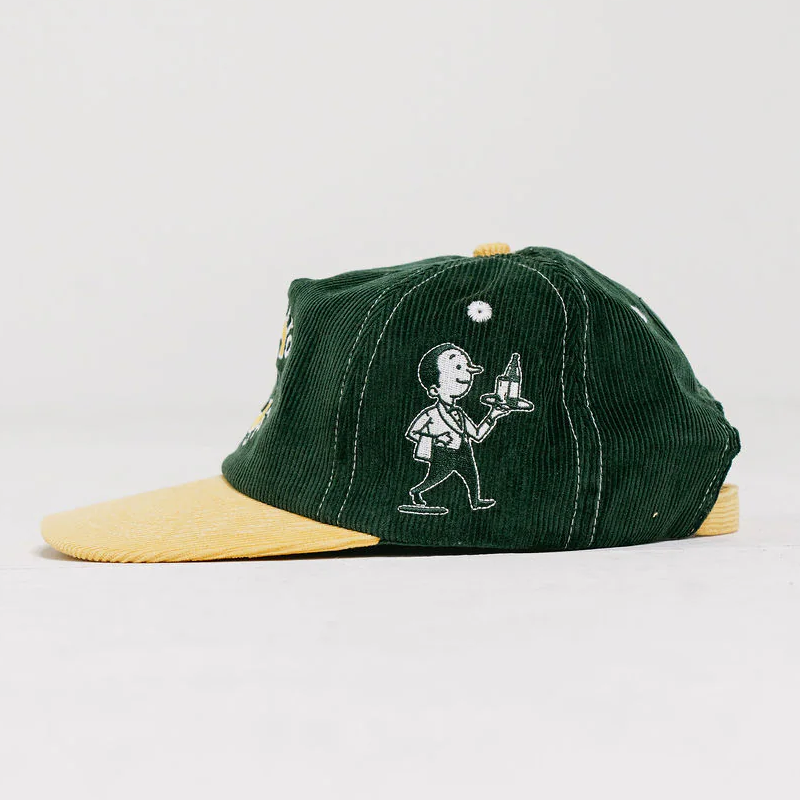 Crate x Willie the Waiter Cord Snapback 'Yellow/Green'
